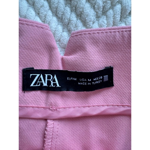 Zara Woman High Waist Tailored Pants Pink Bubblegum Women's M Preppy Barbiecore - Picture 10 of 11